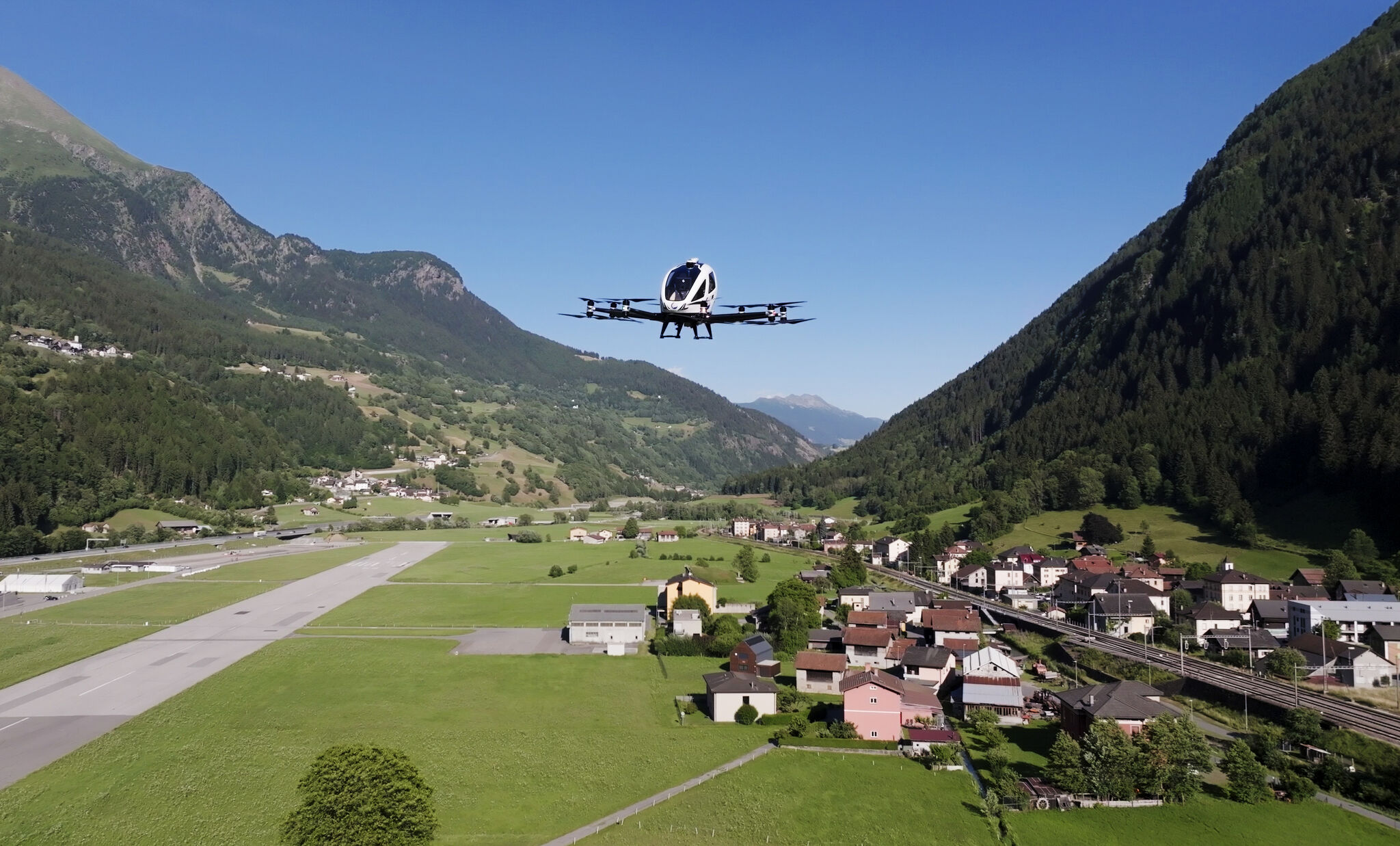 EHang Completes First Pilotless eVTOL Flight in Switzerland
